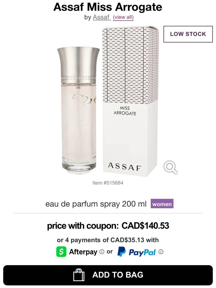 Miss Arrogate 200ml Assaf - photo 4