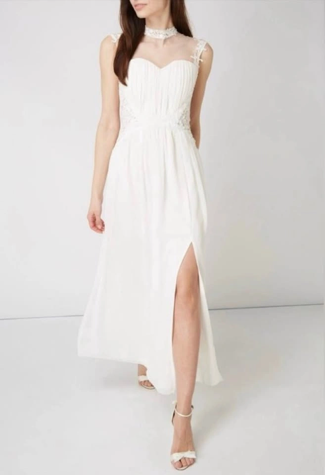 NWT Little Mistress Bridal Lace Chiffon Wedding Dress Size 6/8 - photo 2