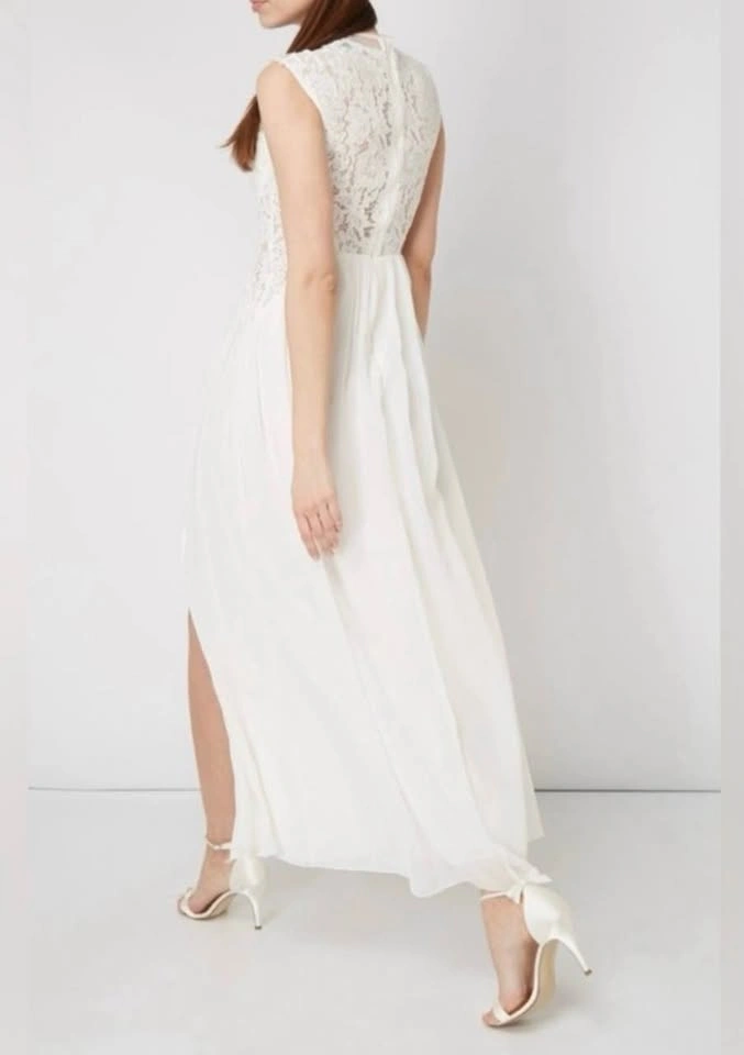 NWT Little Mistress Bridal Lace Chiffon Wedding Dress Size 6/8 - photo 3