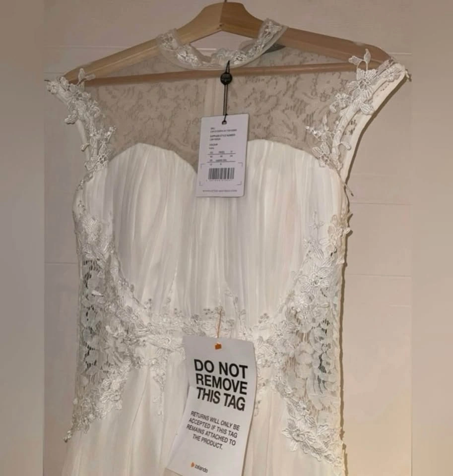 NWT Little Mistress Bridal Lace Chiffon Wedding Dress Size 6/8 - photo 5