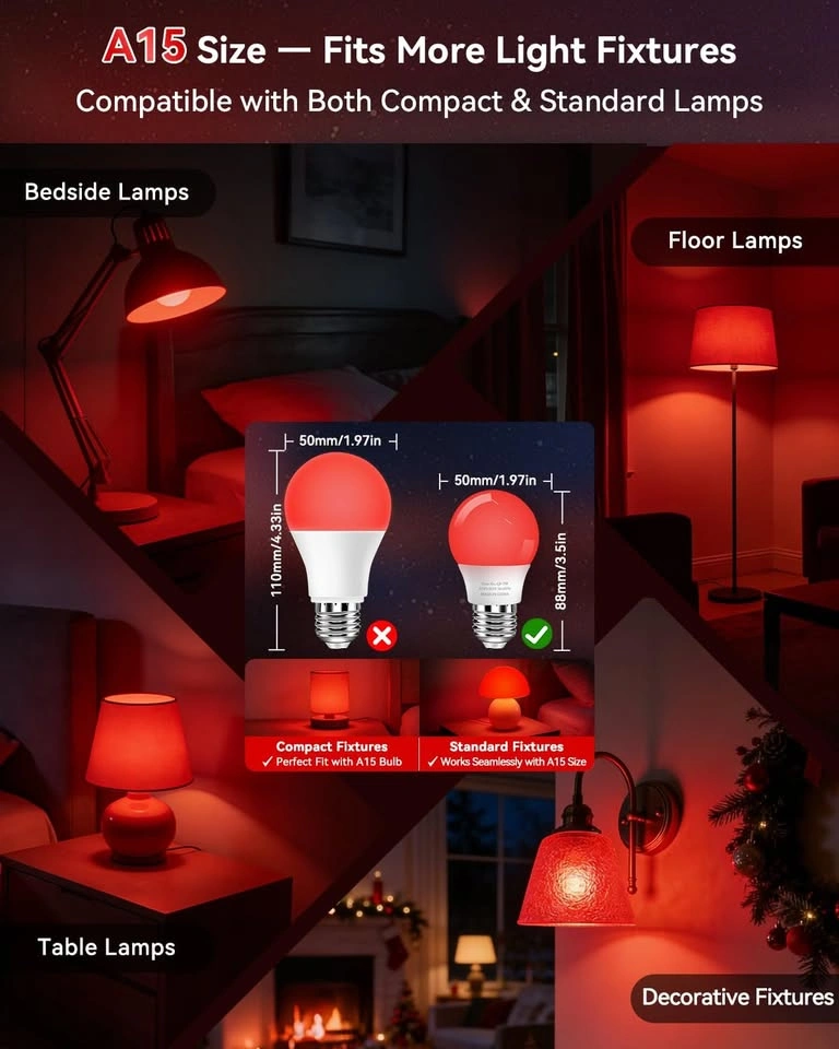 670nm Red Light Bulb for Sleep - photo 4