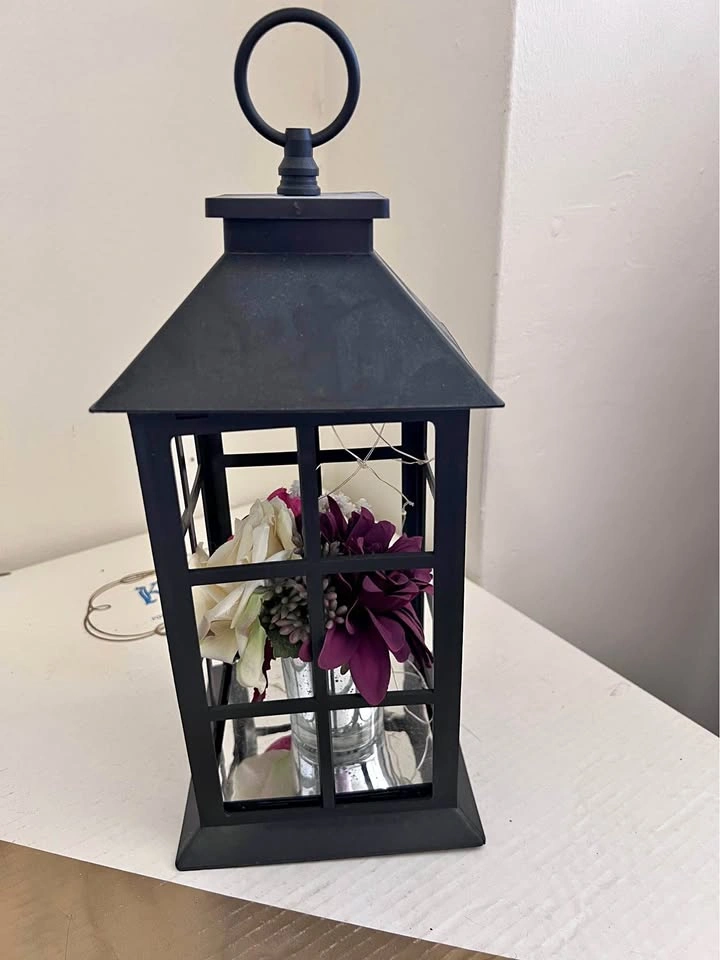 Black Floral Lanterns