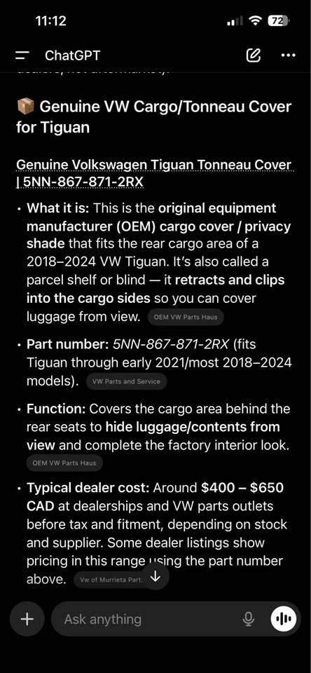 VW Tiguan Tonneau Cover - photo 4