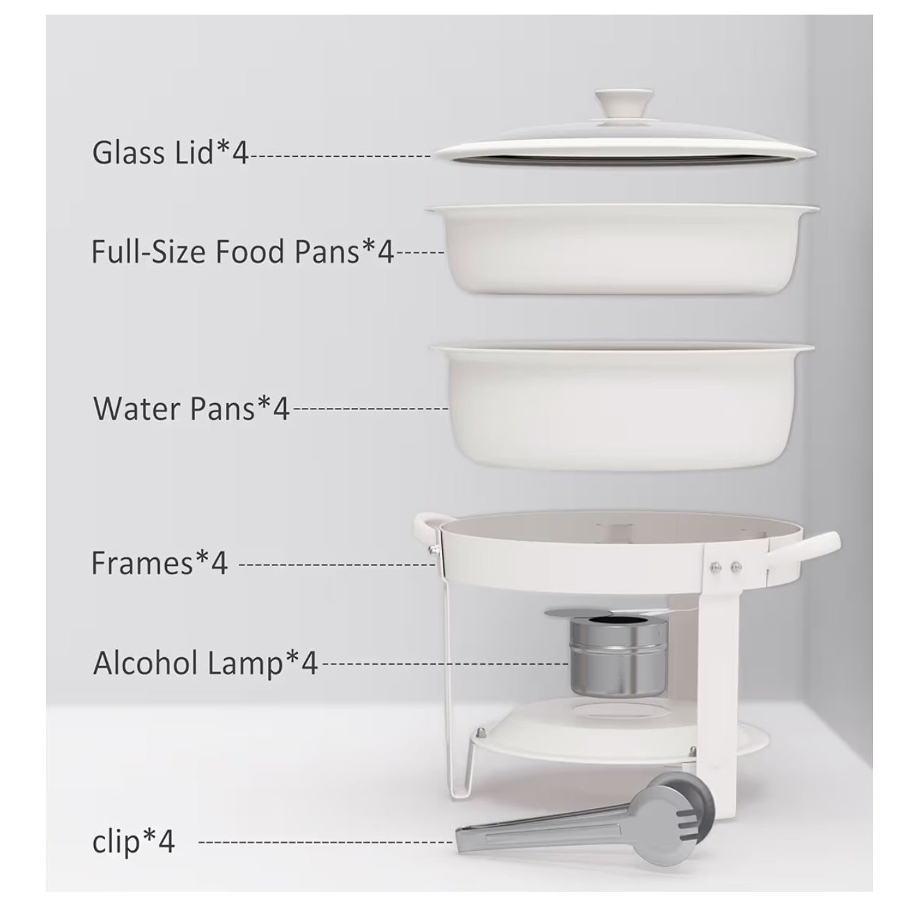 New Chafing Dish Buffet Set of 4 - photo 3