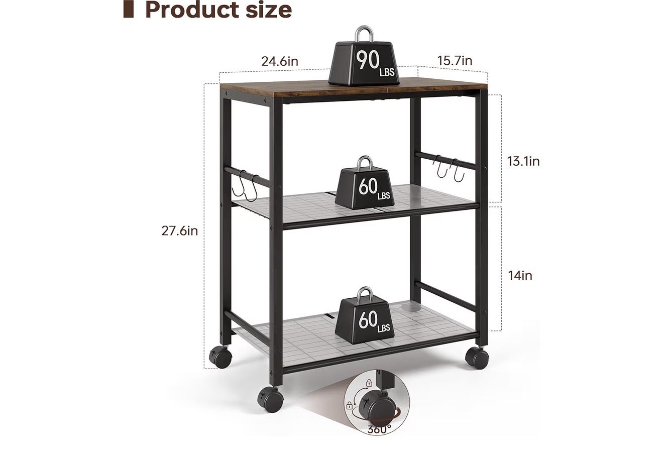 New - Multifunctional Kitchen Island Microwave Stand - photo 2