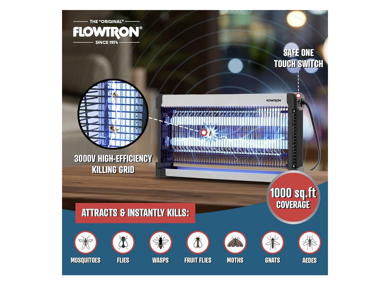 New Indoor Bug Zapper - 3000V Electric Insect Killer - photo 4