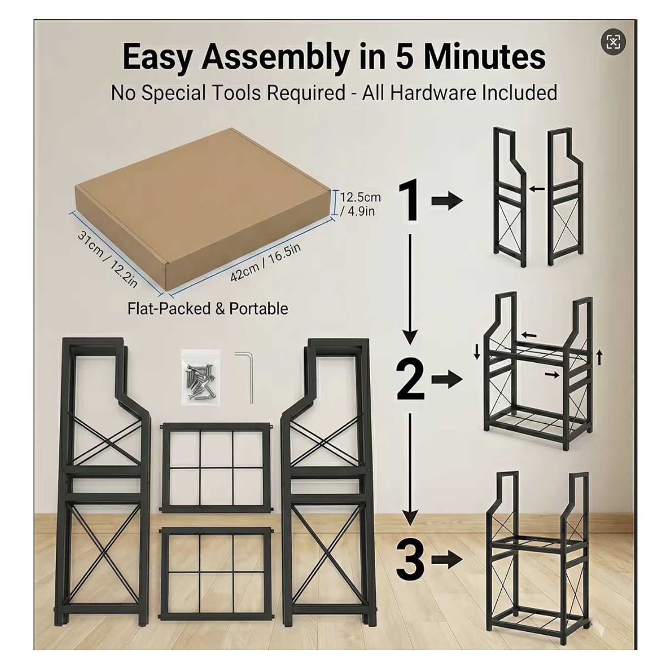 New - Firewood Rack Indoor Outdoor - photo 4