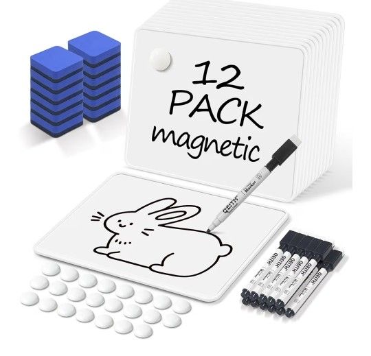 New - Magnetic Dry Erase Boards (12 Pack)