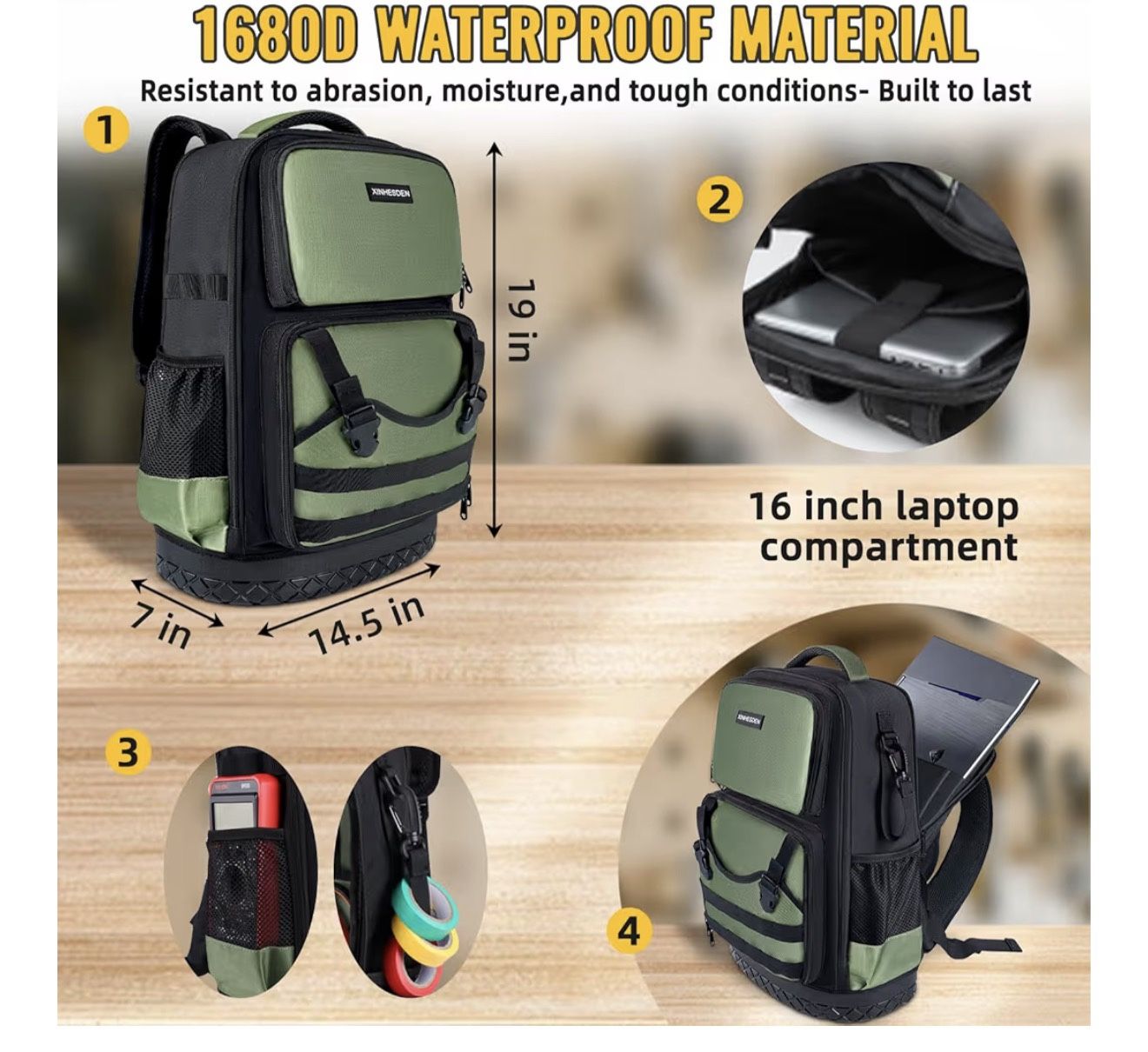 New - Tool Backpack Heavy Duty - photo 2