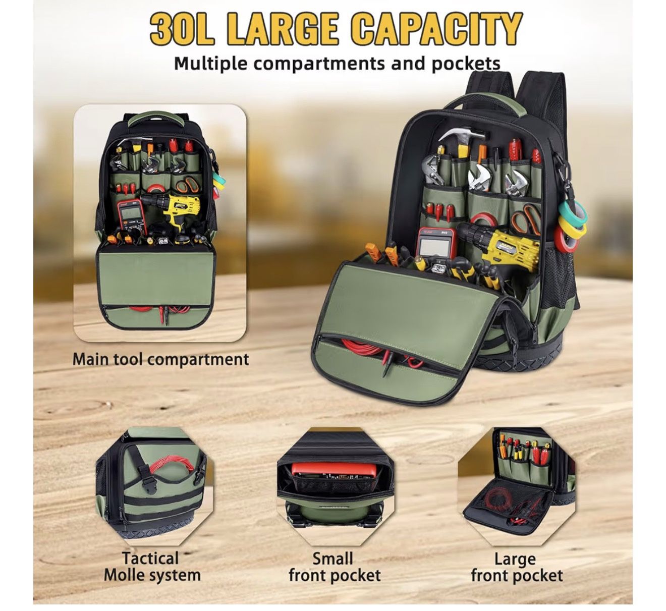 New - Tool Backpack Heavy Duty - photo 3