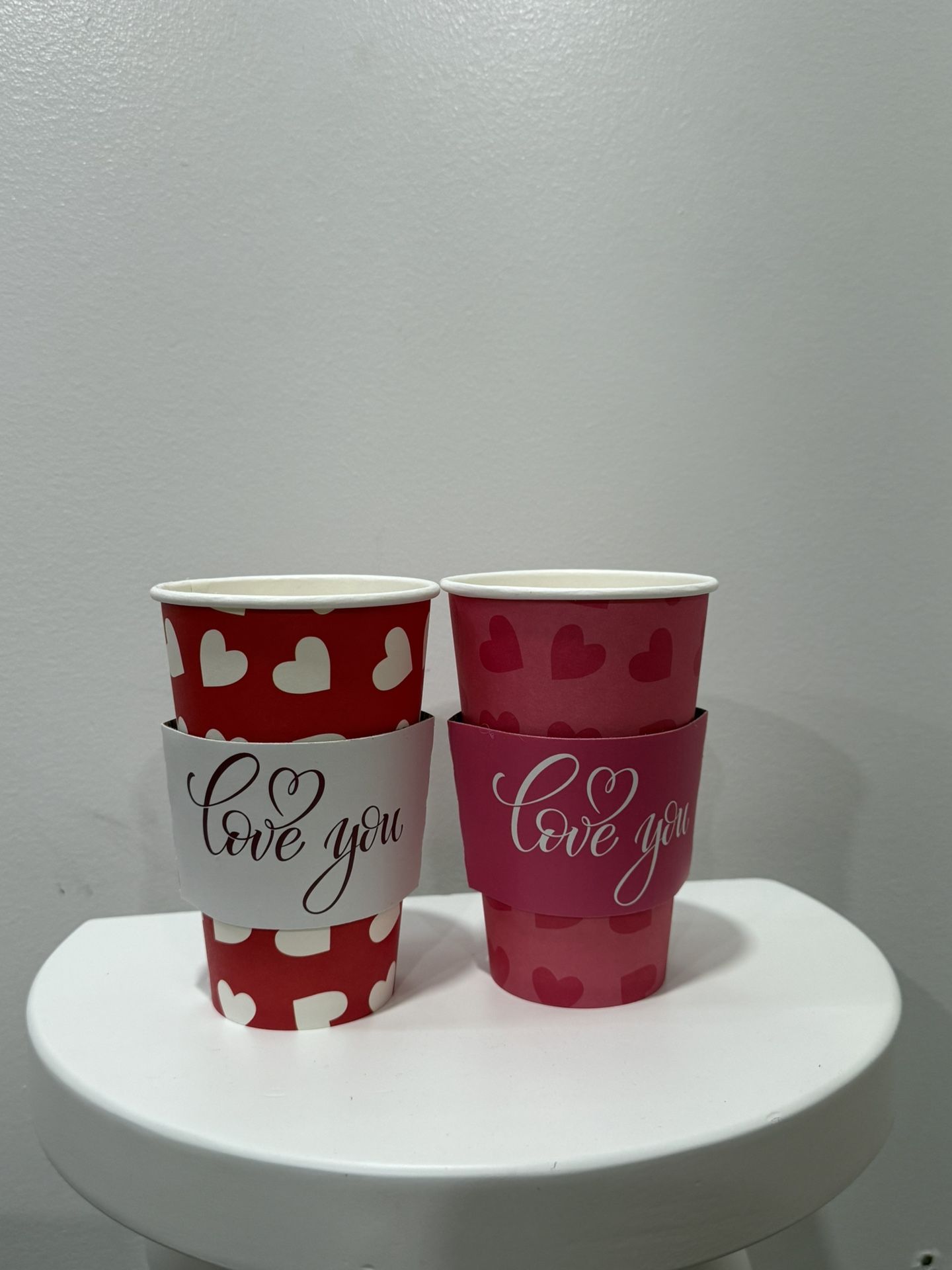 100 Pack 16 oz Wedding Red Disposable Coffee Cups - photo 5