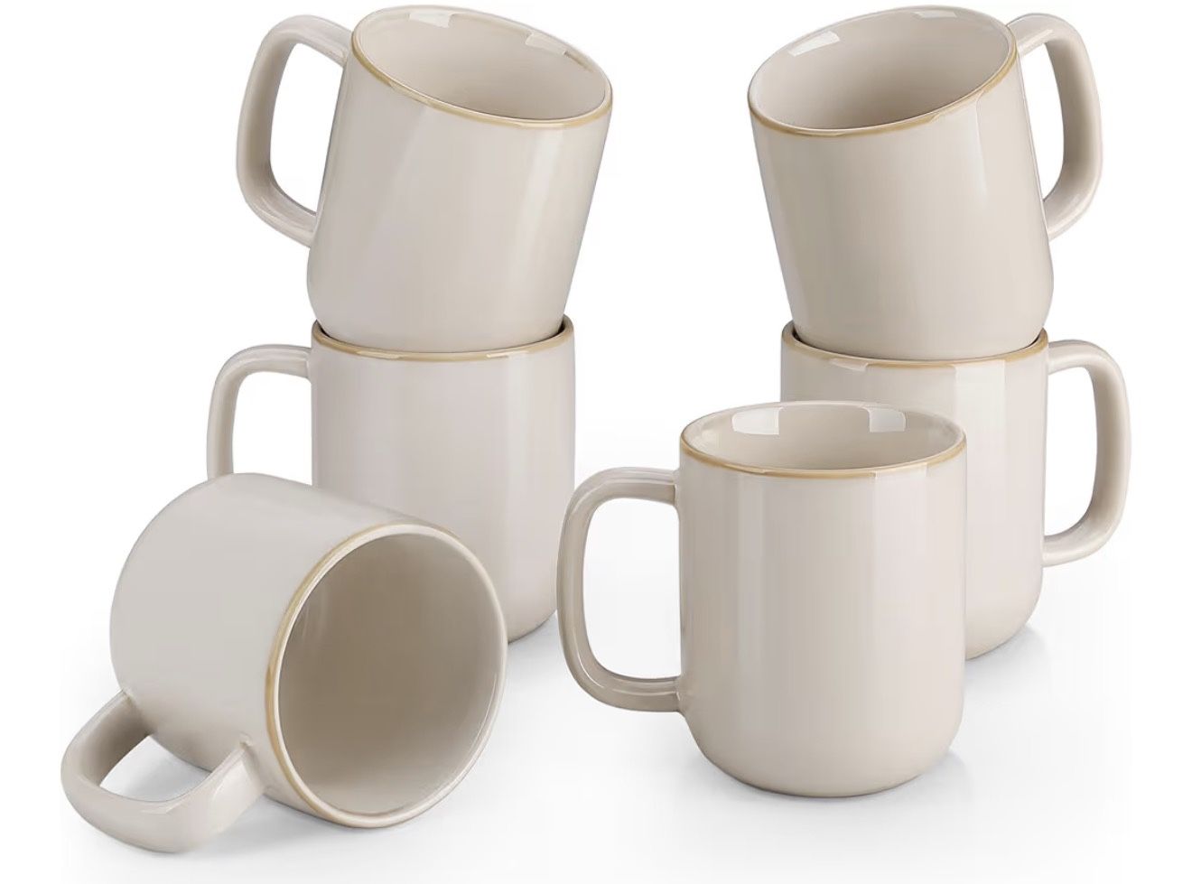 16 oz Coffee Mugs Set of 6, Large Ceramic Mug