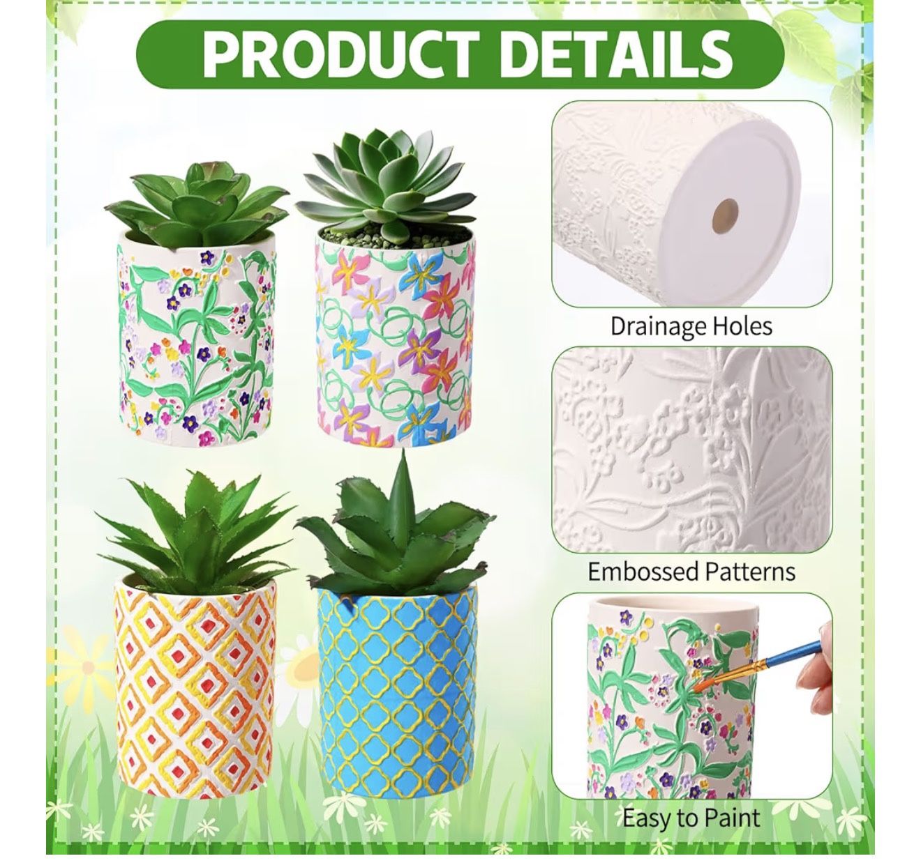 12 Pcs Paint Your Own Ceramic Pots - photo 3