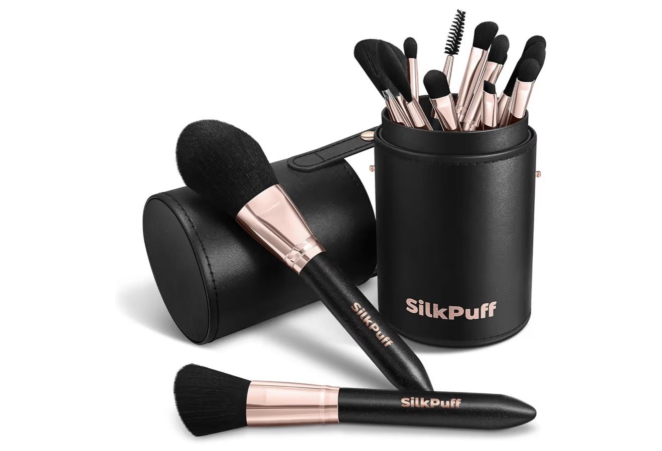 New - Silkpuff Makeup Brushes Set 15 Pcs Professional