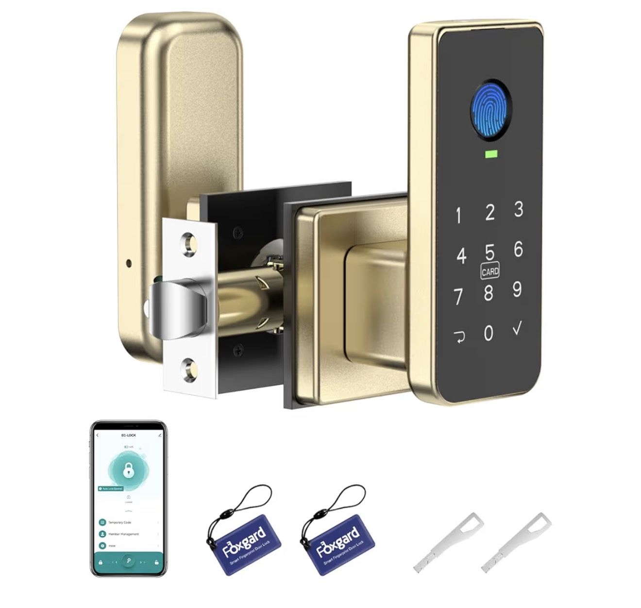 New 5-in-1 Fingerprint Door Lock
