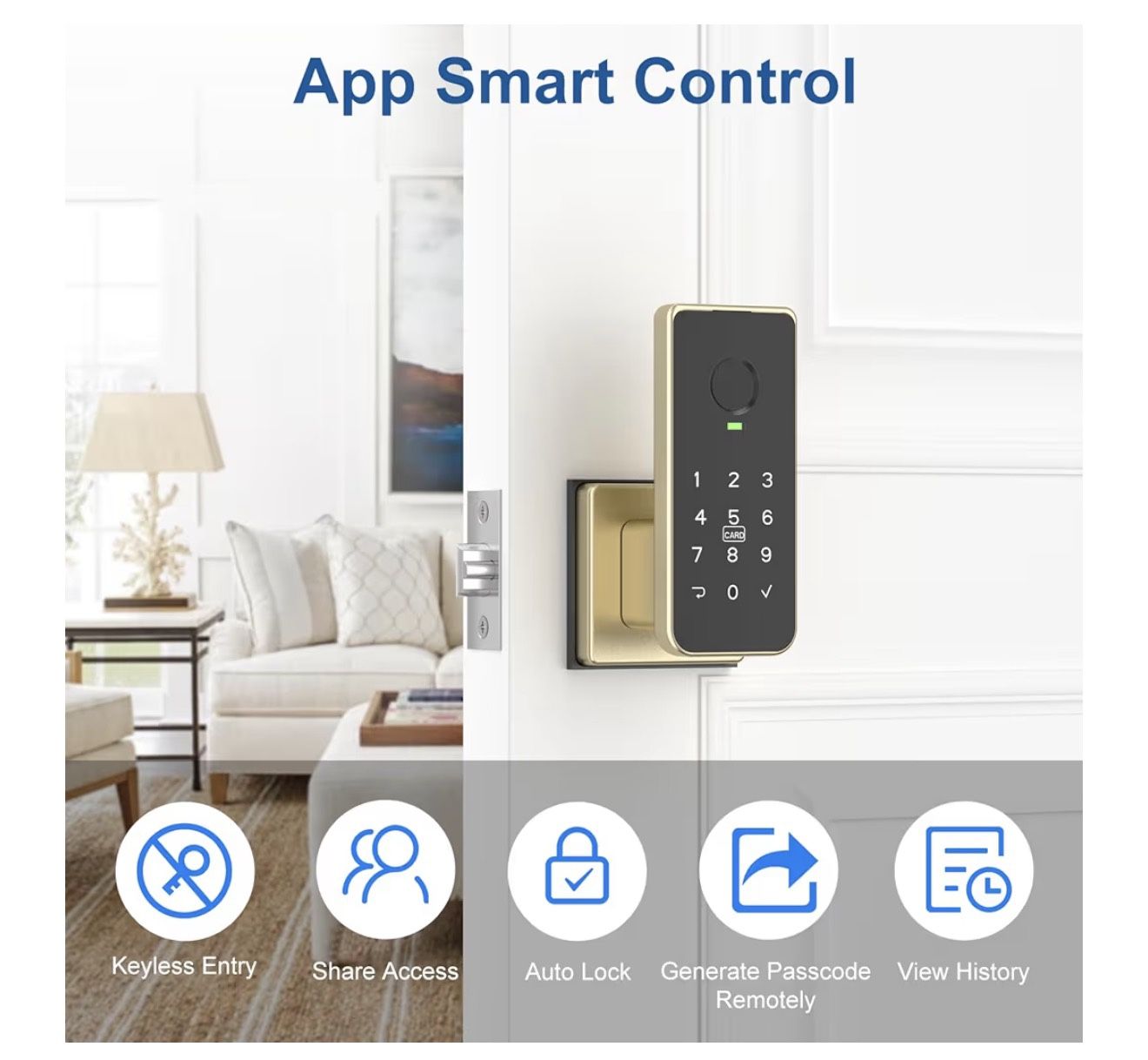 New 5-in-1 Fingerprint Door Lock - photo 4