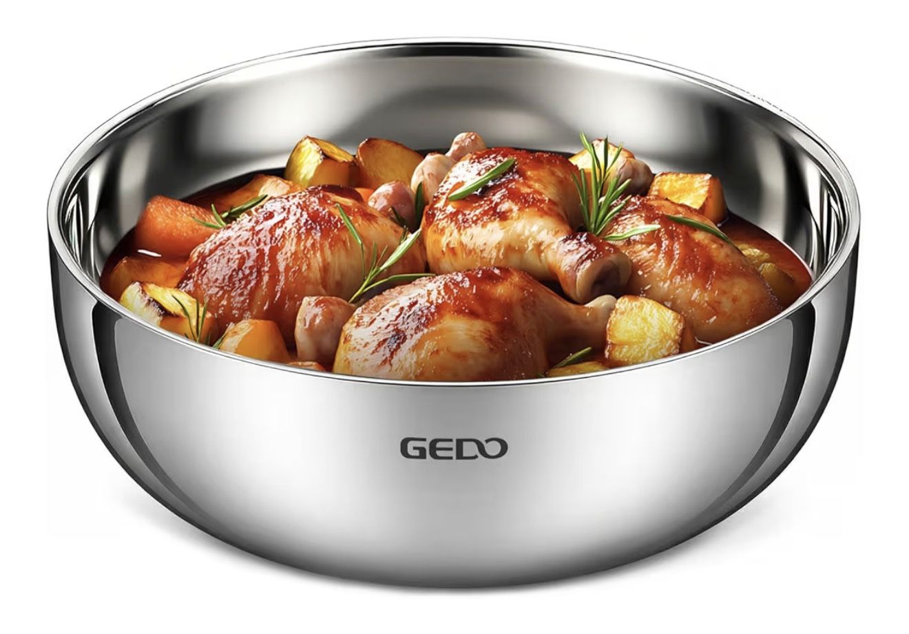 New - Triple-Layer 304 Stainless Steel Mixing Bowl - photo 2