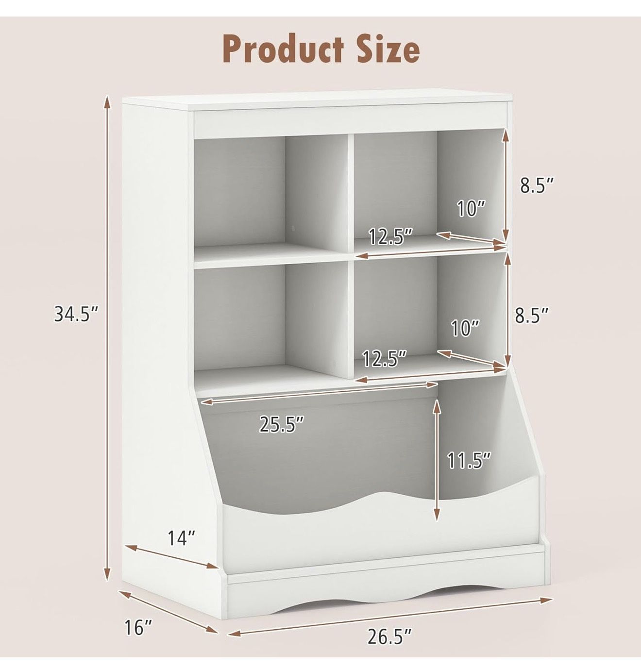 New - Storage Cabinet, Small Bookshelf, Short Bookcase - photo 2