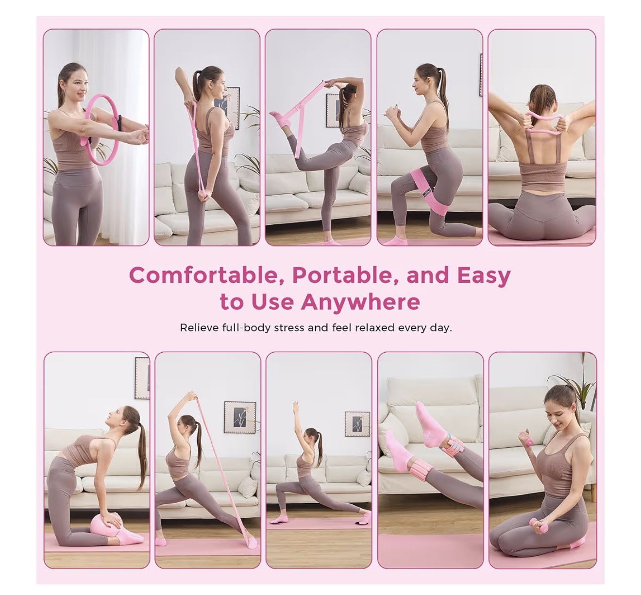 New - Home Pilates Kit Pilates Equipment Set - photo 4