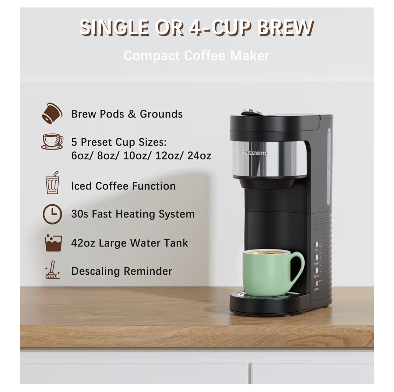 Single Serve Hot & Iced Coffee Maker - photo 4