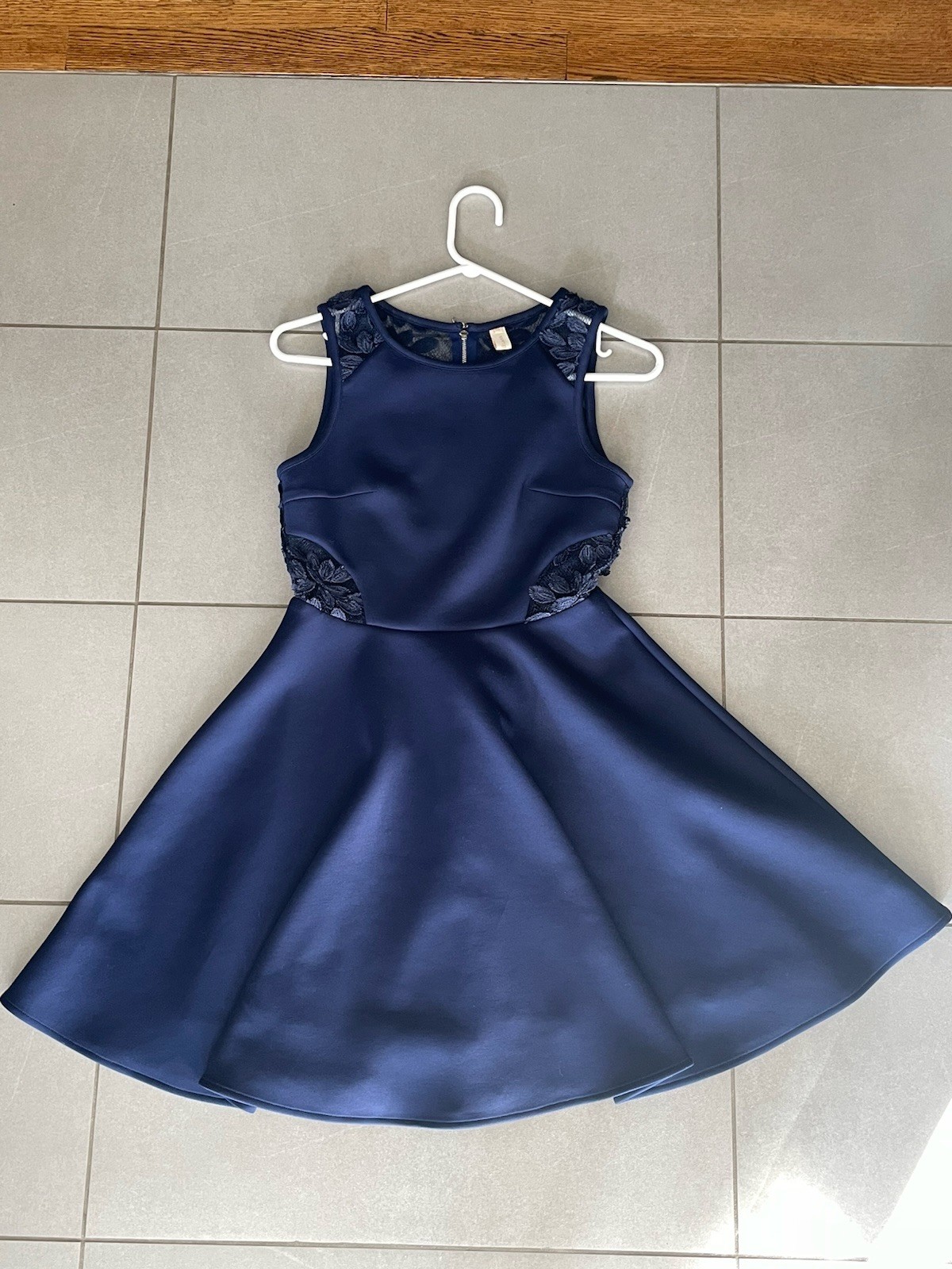 Navy Fit And Flare Dress