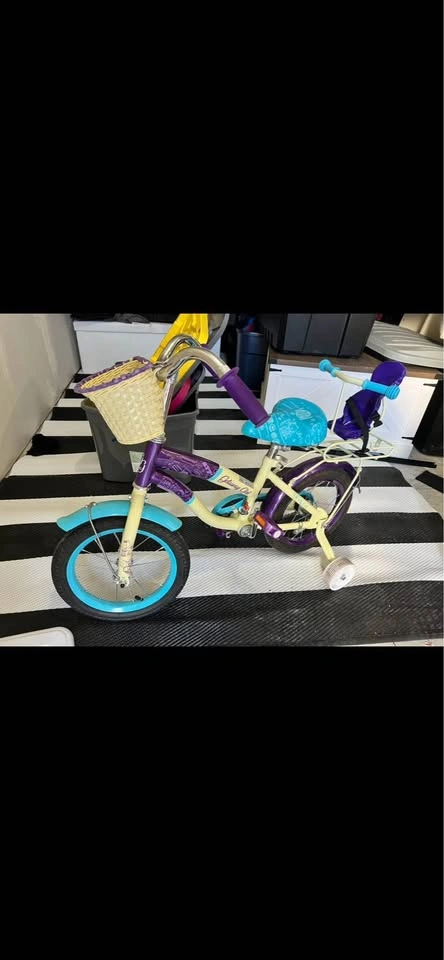 14” Kids Bike - Super Cute w/ Training Wheels & Doll Seat - photo 2