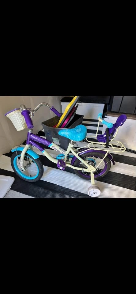 14” Kids Bike - Super Cute w/ Training Wheels & Doll Seat - photo 3