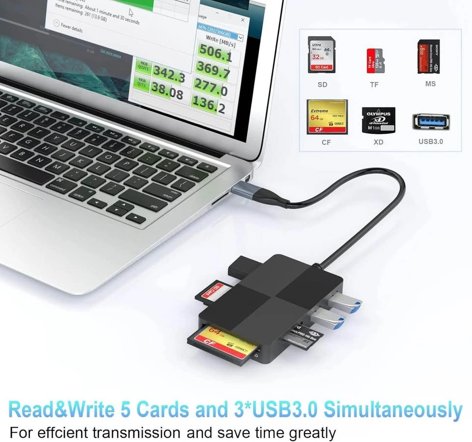 USB 3.0 8-in-1 Multi Card Reader Hub - photo 3