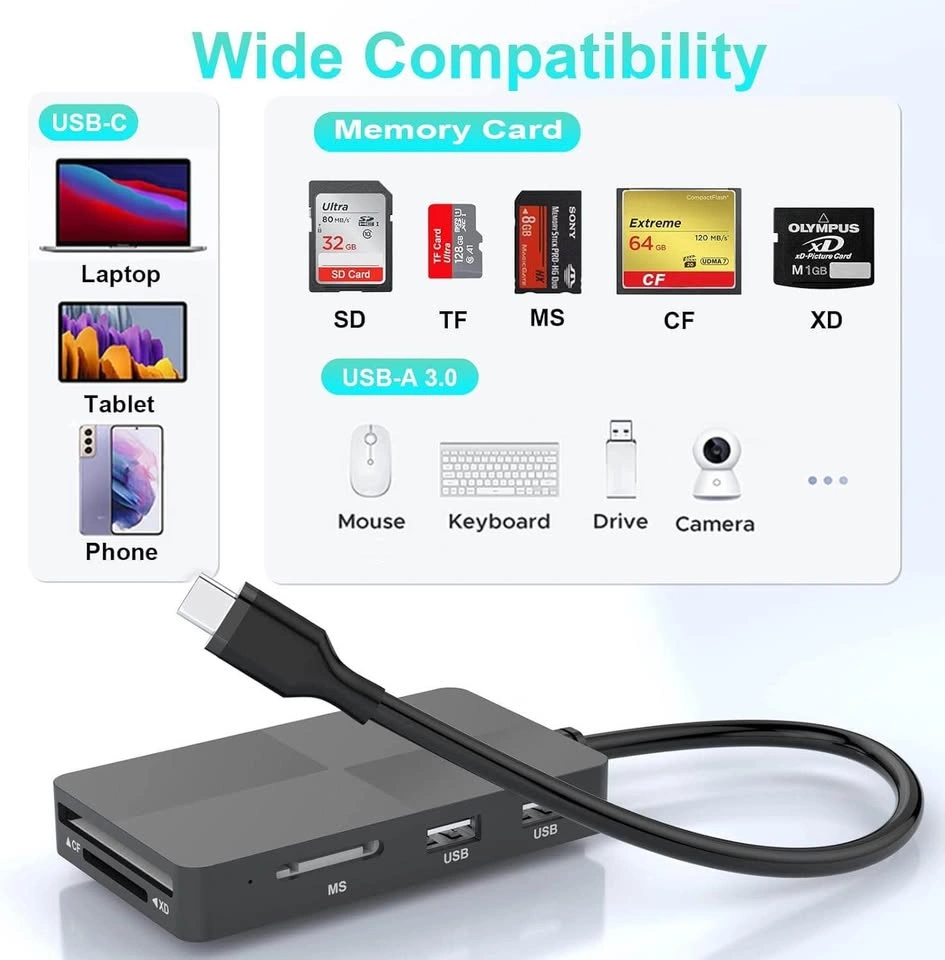 USB 3.0 8-in-1 Multi Card Reader Hub - photo 4