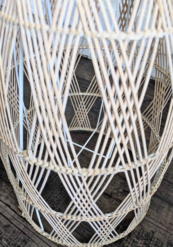 Woven Wood Hanging Candle/Plant Lantern