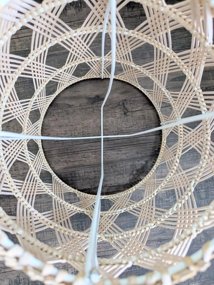 Woven Wood Hanging Candle/Plant Lantern - photo 4