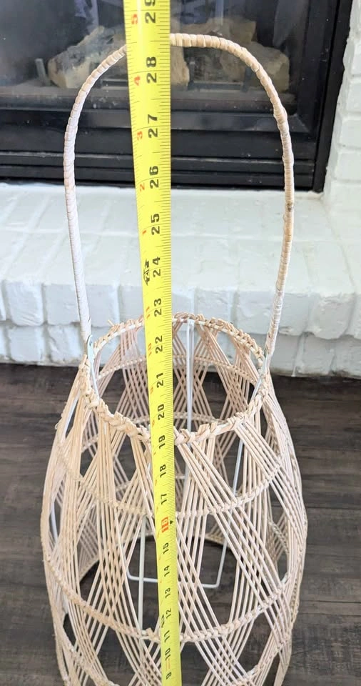 Woven Wood Hanging Candle/Plant Lantern - photo 5
