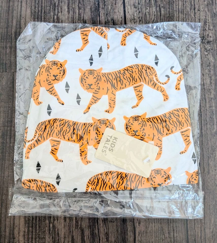 NEW Kids Tiger Print Beanie – Toddler Hat 🐅 - photo 2