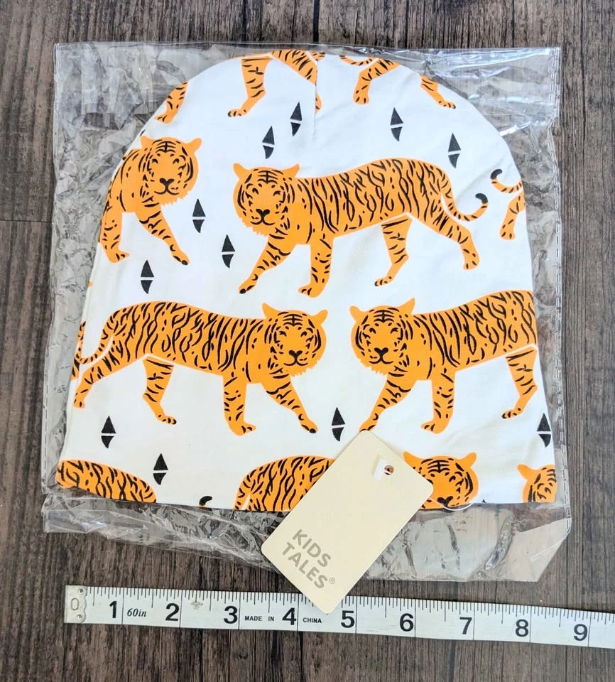 NEW Kids Tiger Print Beanie – Toddler Hat 🐅 - photo 4