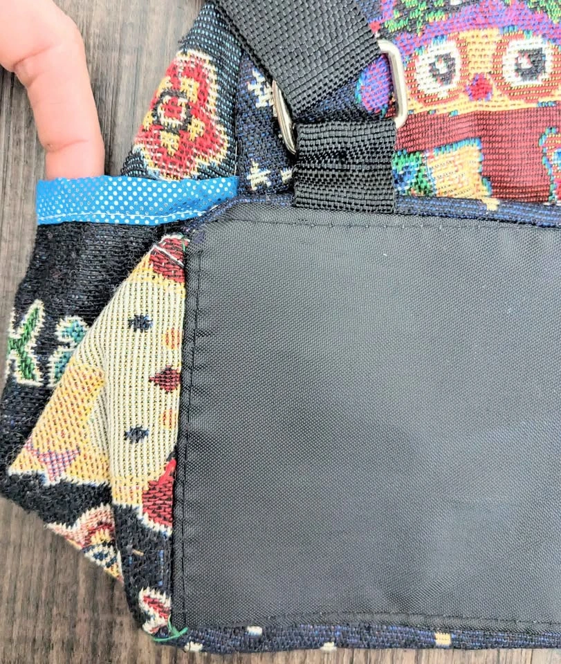 Cute Owl Tapestry Mini Backpack – 9” Boho Winter Bag - photo 5