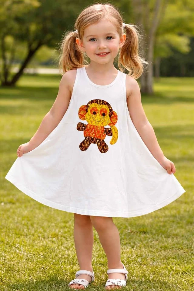 Handmade Girls Animal Tank Dress/Shirt - 3T-4T