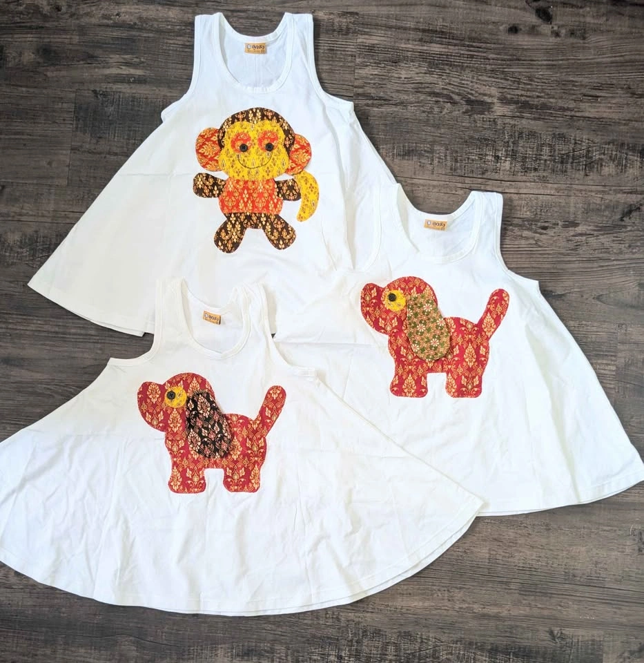 Handmade Girls Animal Tank Dress/Shirt - 3T-4T - photo 5