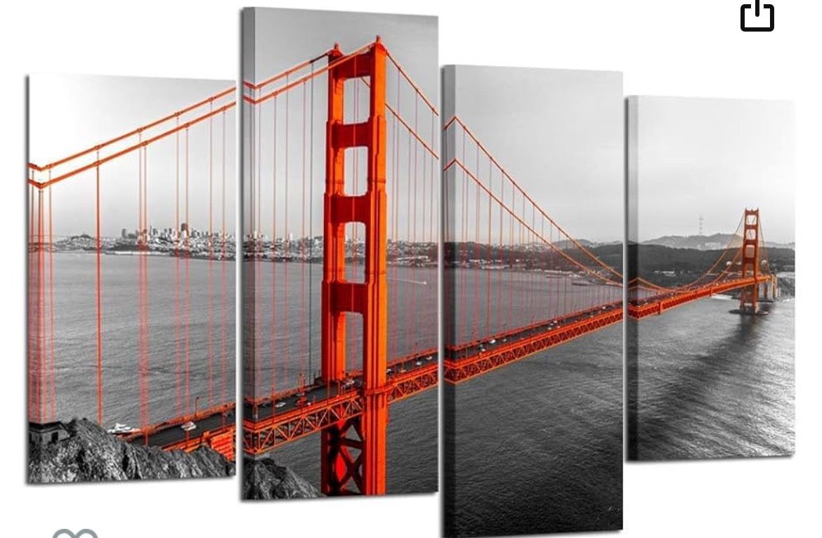 Canvas Golden Gate Bridge San Francisco CA