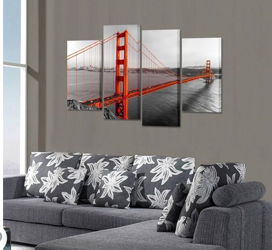 Canvas Golden Gate Bridge San Francisco CA - photo 4