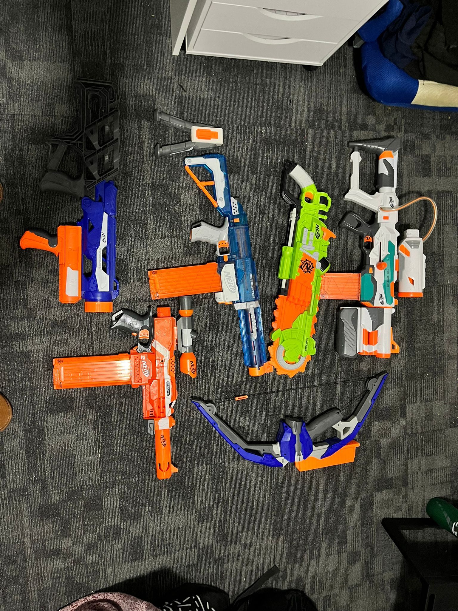 6 Nerf Guns: Elite Retaliator, Thunderblast, Tri-Strike, Brainsa - photo 5