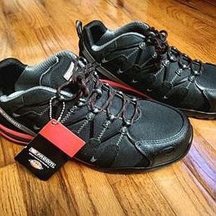 New Dickies Black/Red Men's Safety Shoes - US Size 11