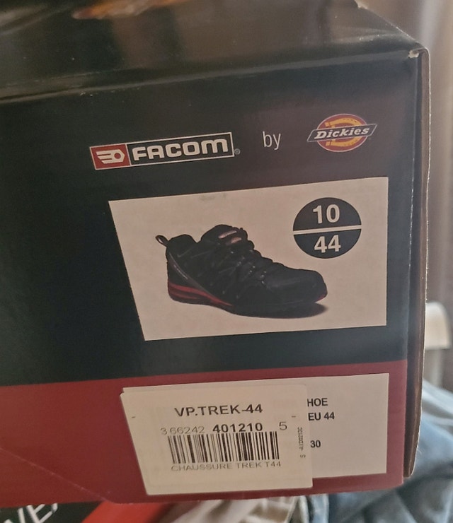 New Dickies Black/Red Men's Safety Shoes - US Size 11 - photo 4