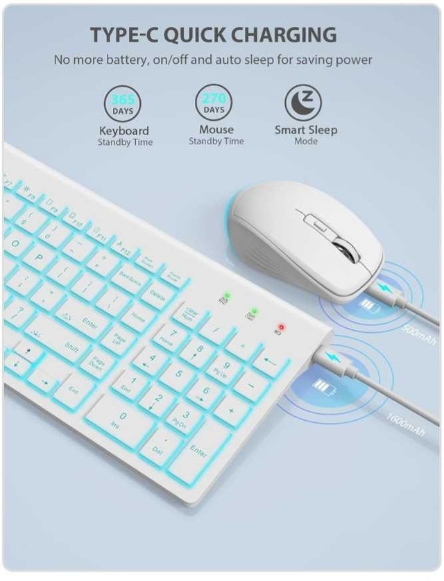Wireless PC/Mac Keyboard Mouse Combo - photo 3