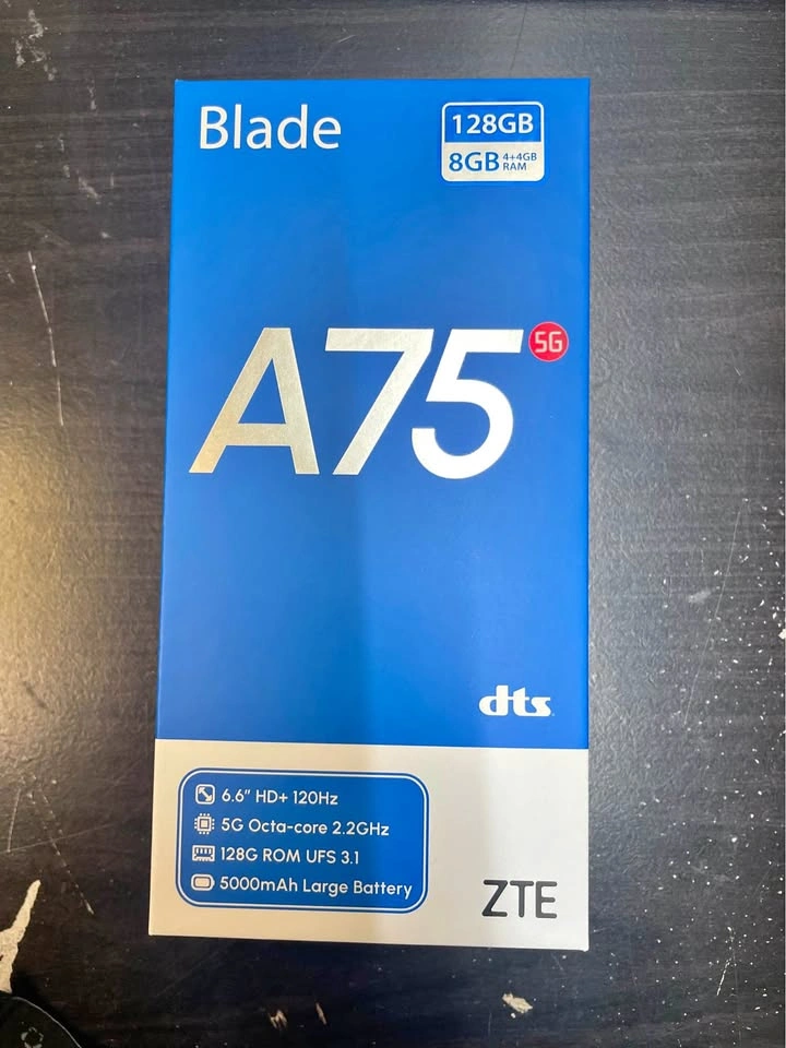 ZTE Blade A75 5G (128GB, 8GB RAM) – New Sealed