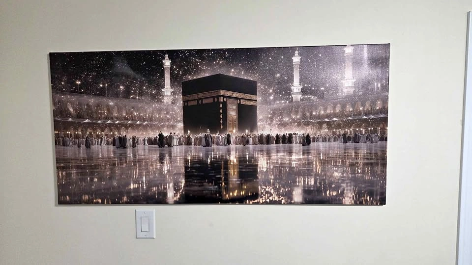Kaaba Large Wall Art – Makkah Canvas for Living 52 by 24 inches