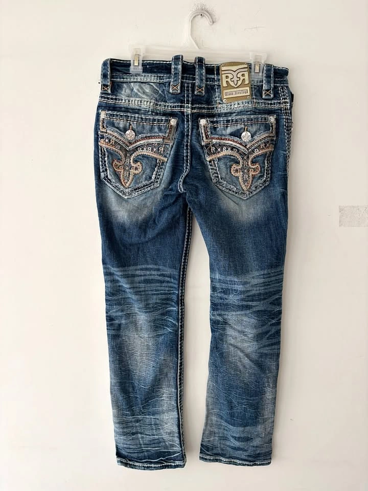Rock Revival Brayen Straight Mens Jeans Size 30