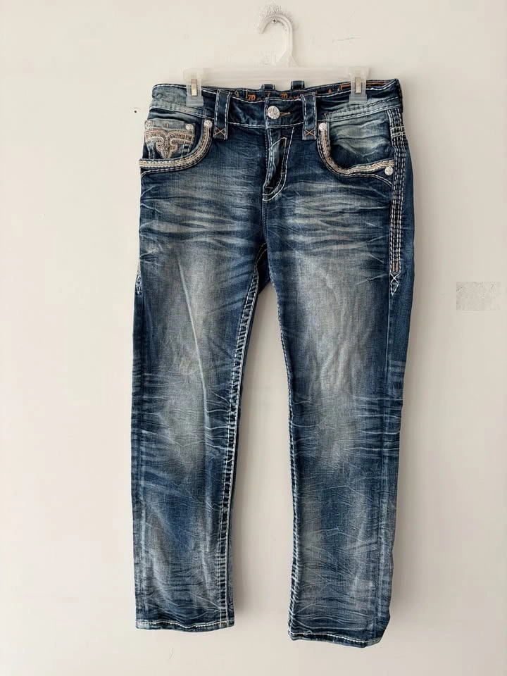 Rock Revival Brayen Straight Mens Jeans Size 30 - photo 2