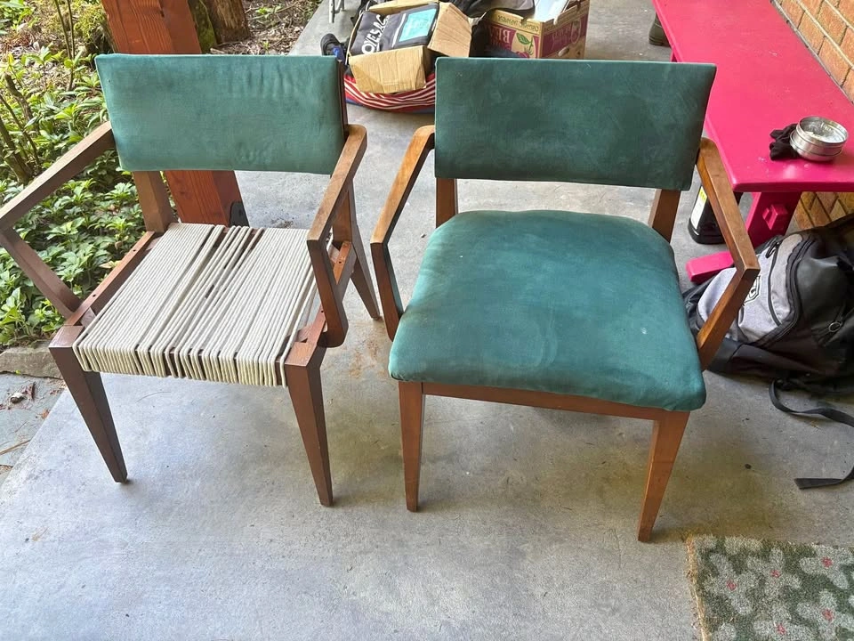 6 Mid Century Solid Wood Dining Chair Frames (Project)