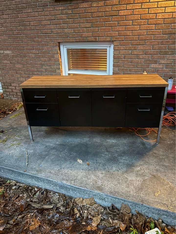 All Steel Office Credenza - Mid Century Modern