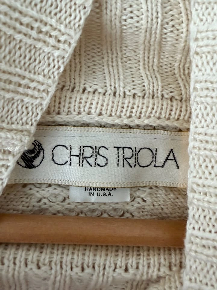 Chris Triola 100% Cotton Knit Pullover Sweater Size L - photo 4